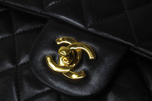 画像をギャラリービューアに読み込む, CHANEL シャネル マトラッセ 25 ショルダーバッグ ダブルフラップ 1番台 ラムスキン ブラック ゴールド 美品 中古 58464