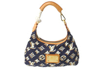画像をギャラリービューアに読み込む, LOUIS VUITTON ルイヴィトン ビュルPM ハンドバッグ モノグラム M40238 ナイロン ブルーマリーヌ ゴールド金具 美品 中古 58474