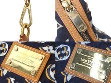 画像をギャラリービューアに読み込む, LOUIS VUITTON ルイヴィトン ビュルPM ハンドバッグ モノグラム M40238 ナイロン ブルーマリーヌ ゴールド金具 美品 中古 58474