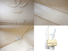 画像をギャラリービューアに読み込む, CHANEL シャネル マトラッセ 25cm Wフラップチェーン ショルダーバッグ ベージュ 4番台 ココマーク ラムスキン 美品 中古 58479