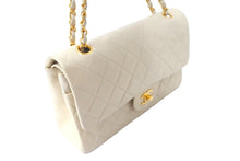 画像をギャラリービューアに読み込む, CHANEL シャネル マトラッセ 25cm Wフラップチェーン ショルダーバッグ ベージュ 4番台 ココマーク ラムスキン 美品 中古 58479