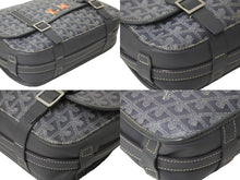 画像をギャラリービューアに読み込む, GOYARD ゴヤール ショルダーバッグ ベルヴェデールMM ヘリンボーン イニシャル入り グレー シルバー金具 美品 中古 58491