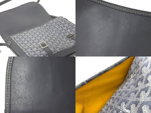 画像をギャラリービューアに読み込む, GOYARD ゴヤール ショルダーバッグ ベルヴェデールMM ヘリンボーン イニシャル入り グレー シルバー金具 美品 中古 58491