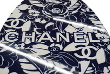 画像をギャラリービューアに読み込む, 新品同様 CHANEL シャネル サーフボード スキムボード 総柄 ココマーク ネイビー ホワイト カーボン 中古 58506