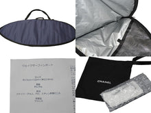 画像をギャラリービューアに読み込む, 新品同様 CHANEL シャネル サーフボード スキムボード 総柄 ココマーク ネイビー ホワイト カーボン 中古 58506