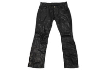 画像をギャラリービューアに読み込む, CHROME HEARTS クロムハーツ パンツ レザーパンツ フレアパンツ クロスボール シルバー925 ブラック サイズ32 美品 中古 58507