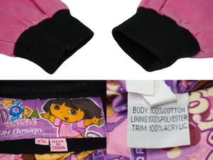 JH Design DORA The Explorer Racing Jacket Black Pink Embroidery Size L Good Used 58511