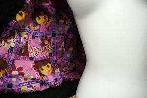 JH Design DORA The Explorer Racing Jacket Black Pink Embroidery Size L Good Used 58511