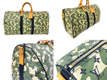 画像をギャラリービューアに読み込む, LOUIS VUITTON ルイヴィトン ×村上隆 キーポルバンドリエール55 モノグラムモフラージュ M95774 ゴールド金具 美品 中古 58514