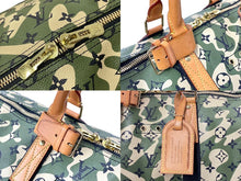 画像をギャラリービューアに読み込む, LOUIS VUITTON ルイヴィトン ×村上隆 キーポルバンドリエール55 モノグラムモフラージュ M95774 ゴールド金具 美品 中古 58514