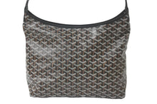 画像をギャラリービューアに読み込む, 極美品 GOYARD ゴヤール トートバッグ ポエムホーボーバッグPM ハートロゴ キャンバス 牛革 ブラック ブラウン シルバー 中古 58523