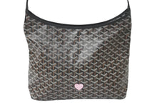 画像をギャラリービューアに読み込む, 極美品 GOYARD ゴヤール トートバッグ ポエムホーボーバッグPM ハートロゴ キャンバス 牛革 ブラック ブラウン シルバー 中古 58523