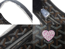 画像をギャラリービューアに読み込む, 極美品 GOYARD ゴヤール トートバッグ ポエムホーボーバッグPM ハートロゴ キャンバス 牛革 ブラック ブラウン シルバー 中古 58523