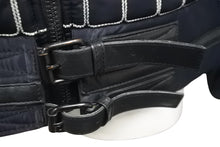 画像をギャラリービューアに読み込む, CHANEL シャネル ナイロンジャケット スポーツライン P29238V19623 06A ネイビー グレー ブラック金具 サイズ38 美品 中古 58533