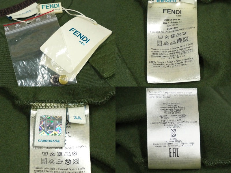 新品未使用 FENDI フェンディ 半袖 Ｔシャツ 子供服 キッズ カーキ