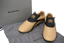 画像をギャラリービューアに読み込む, 新品未使用 BALENCIAGA バレンシアガ ZEN SNEAKER ゼン スニーカー BBロゴ ベージュ ブラック 28.5cm 中古 58560