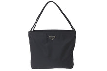Load image into Gallery viewer, PRADA プラダ トートバッグ B6242 三角ロゴプレート ナイロン ブラック シルバー金具 イタリア製 ユニセックス 美品 中古 58561