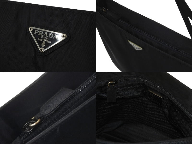 PRADA プラダ トートバッグ B6242 三角ロゴプレート ナイロン ブラック シルバー金具 イタリア製 ユニセックス 美品 中古 58561 –  Casanova Vintage