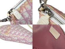 画像をギャラリービューアに読み込む, Christian Dior クリスチャンディオール ワンショルダーバッグ トロッター柄 サドルバッグ PVC ピンク ホワイト 良品 中古 58571