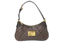 画像をギャラリービューアに読み込む, LOUIS VUITTON ルイヴィトン ハンドバッグ ワンショルダーバッグ テムズPM ダミエ・エベヌ N48180 ゴールド金具 美品 中古 58575