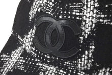 画像をギャラリービューアに読み込む, 新品未使用品 CHANEL シャネル キャップ 帽子 ツイード ココマーク イタリア製 ブラック ホワイト ユニセックス サイズM 中古 58580