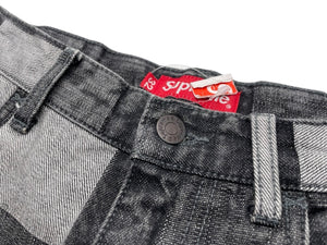 Supreme シュプリーム 21SS Patched Denim Painter Pant パッチデニム ペインターパンツ ブラック 刺繍 美品 中古 58587