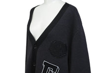 Load image into Gallery viewer, 極美品 LOUIS VUITTON × Fragment ルイヴィトン×フラグメント ウールカーディガン グレー ブラック サイズXL 中古 58591