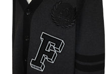 Load image into Gallery viewer, 極美品 LOUIS VUITTON × Fragment ルイヴィトン×フラグメント ウールカーディガン グレー ブラック サイズXL 中古 58591