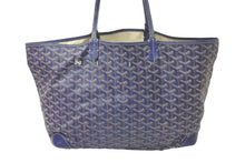 Load image into Gallery viewer, GOYARD ゴヤール トートバッグ サンルイPM ヘリンボーン柄 ネイビー ダメージ多数 中古 58601