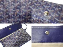 Load image into Gallery viewer, GOYARD ゴヤール トートバッグ サンルイPM ヘリンボーン柄 ネイビー ダメージ多数 中古 58601