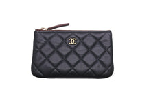 画像をギャラリービューアに読み込む, CHANEL シャネル ポーチ コインケース カードケース マトラッセ キャビアスキン 30番台 ゴールド金具 美品 中古 58608