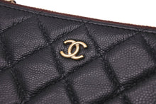 画像をギャラリービューアに読み込む, CHANEL シャネル ポーチ コインケース カードケース マトラッセ キャビアスキン 30番台 ゴールド金具 美品 中古 58608