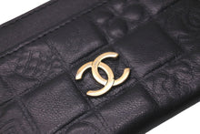 画像をギャラリービューアに読み込む, CHANEL シャネル カードケース アイコンライン 8番台 ココマーク ブラック レザー ゴールド金具 美品 中古 58610