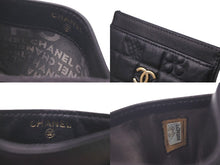 画像をギャラリービューアに読み込む, CHANEL シャネル カードケース アイコンライン 8番台 ココマーク ブラック レザー ゴールド金具 美品 中古 58610
