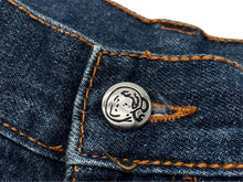 Load image into Gallery viewer, BILLIONAIRE BOYS CLUB ビリオネアボーイズクラブ デニム ストレート ランニングドッグ ロゴ プリント ブルー 良品 中古 58612