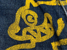 Load image into Gallery viewer, BILLIONAIRE BOYS CLUB ビリオネアボーイズクラブ デニム ストレート ランニングドッグ ロゴ プリント ブルー 良品 中古 58612