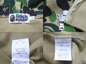 A BATHING APE アベイシングエイプ パーカー CAMO BAPE ジップアップ パーカー サイズ L 001ZP1301022M 美品 中古 58621