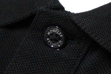 画像をギャラリービューアに読み込む, MONCLER モンクレール ポロシャツ 無地 ロゴ F20918A70510-84556 ブラック コットン 3XL 美品 中古 58650