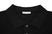 画像をギャラリービューアに読み込む, MONCLER モンクレール ポロシャツ 無地 ロゴ F20918A70510-84556 ブラック コットン 3XL 美品 中古 58650