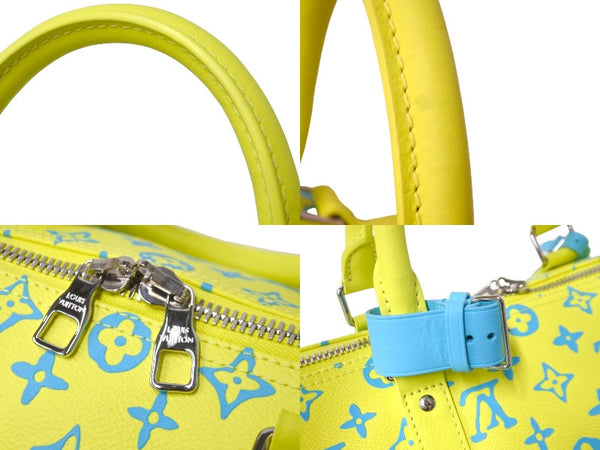極美品 LOUIS VUITTON ルイヴィトン M21869 キーポルバンドリエール50 モノグラムプレイグラウンド イエロー 中古 58662