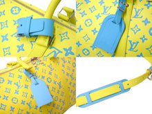 画像をギャラリービューアに読み込む, 極美品 LOUIS VUITTON ルイヴィトン M21869 キーポルバンドリエール50 モノグラムプレイグラウンド イエロー 中古 58662
