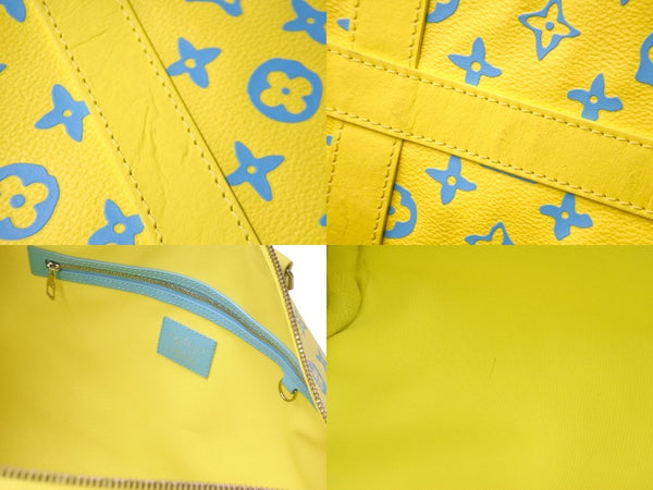 極美品 LOUIS VUITTON ルイヴィトン M21869 キーポルバンドリエール50 モノグラムプレイグラウンド イエロー 中古 58662