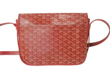 Load image into Gallery viewer, GOYARD ゴヤール ショルダーバッグ ベルヴェデールMM ヘリンボーン コーティングキャンバス レッド シルバー金具 美品 中古 58667