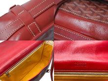 Load image into Gallery viewer, GOYARD ゴヤール ショルダーバッグ ベルヴェデールMM ヘリンボーン コーティングキャンバス レッド シルバー金具 美品 中古 58667