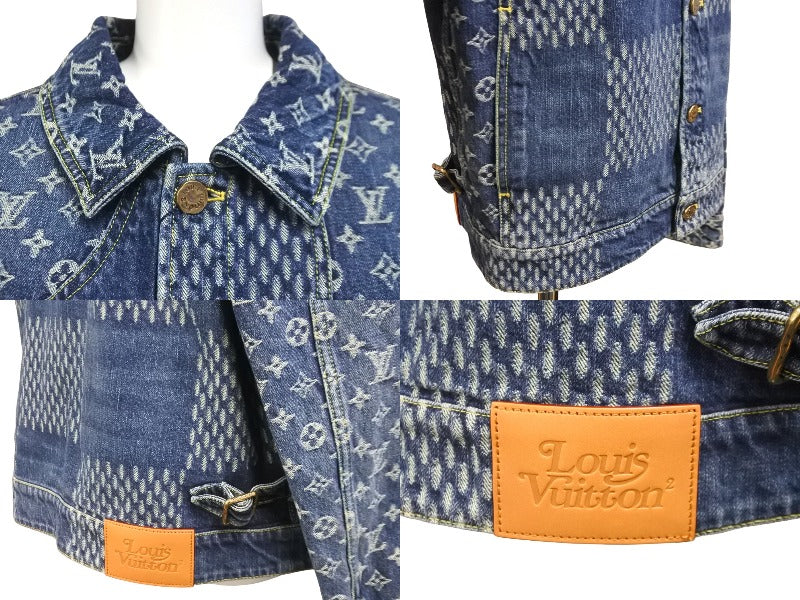 極美品 LOUIS VUITTON ルイヴィトン NIGO デニムジャケット ジャイアントダミエウェーブスモノグラム 20AW HJA10WUZC  中古 58670 – Casanova Vintage