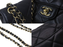 画像をギャラリービューアに読み込む, CHANEL シャネル ショルダーバッグ マトラッセチェーンショルダー20 黒 31番台 ゴールド金具 ラムスキン 美品 中古 58678