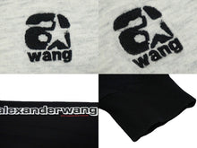 画像をギャラリービューアに読み込む, Alexander Wang アレキサンダーワン スウェット トレーナー 切り返し ロゴ刺繍 コットン ホワイト ブラック M 良品 中古 58719