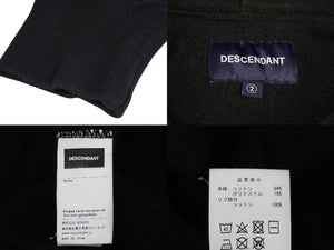 DESCENDANT ディセンダント TEAM HOODED SWEATSHIRT チームフーデッドスウェットシャツ サイズ 2 中古 ブラック グリーン 58732