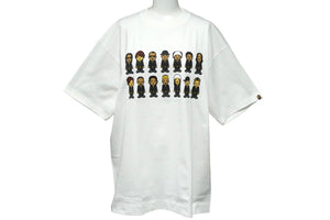 新品未使用 A BATHING APE EXILE アベイシングエイプ×エグザイル 半袖Ｔシャツ EID-002 ホワイト ブラウン サイズL 58743