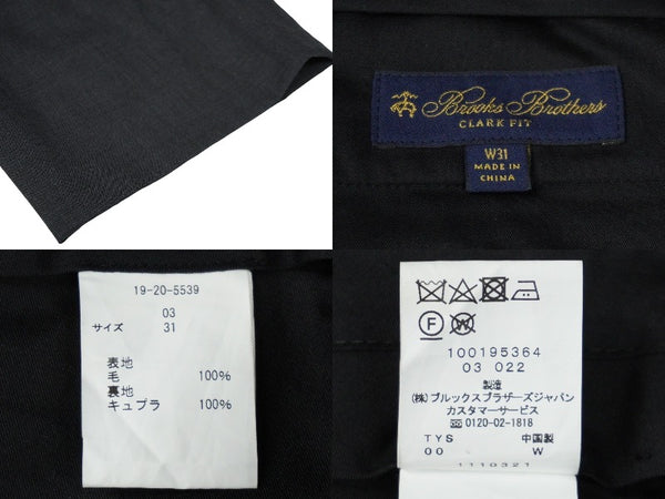 Brooks Brothers ブルックスブラザーズ スラックス パンツ グレー 毛 サイズW31 19-20-5539 美品 中古 58758